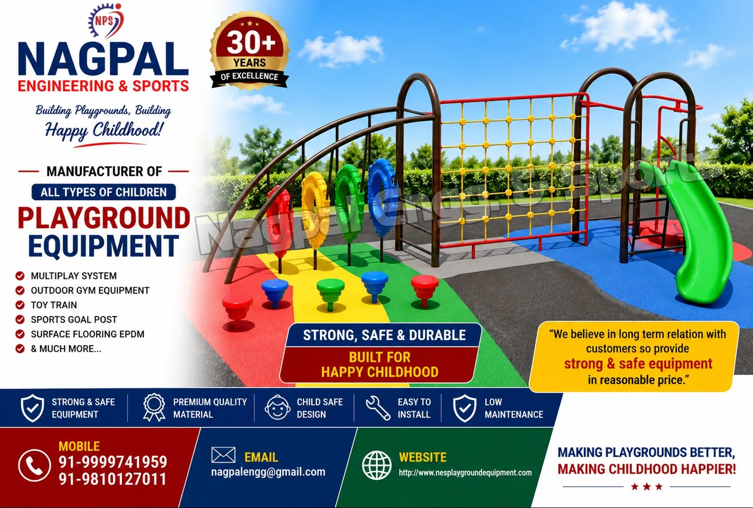 Best Playground Equipment Manufacturer in Delhi – Customized Multiplay Systems for Safe & Smart Play