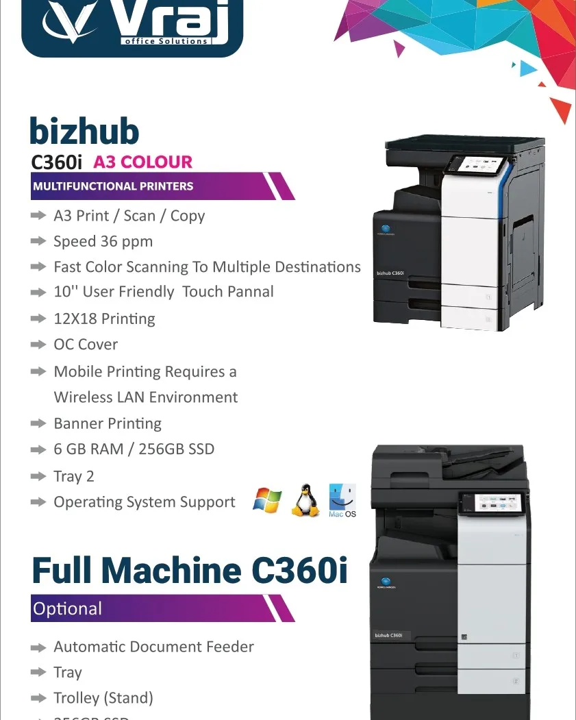 Konica Minolta bizhub 360i Rental in Botad