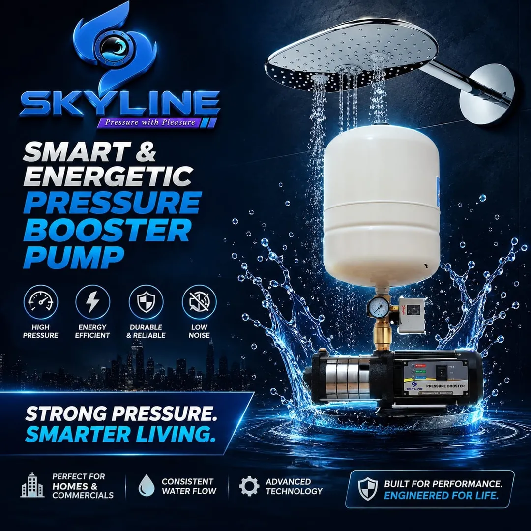 Experience Powerful Water Pressure with SKYLINE Smart Pressure Booster Pump