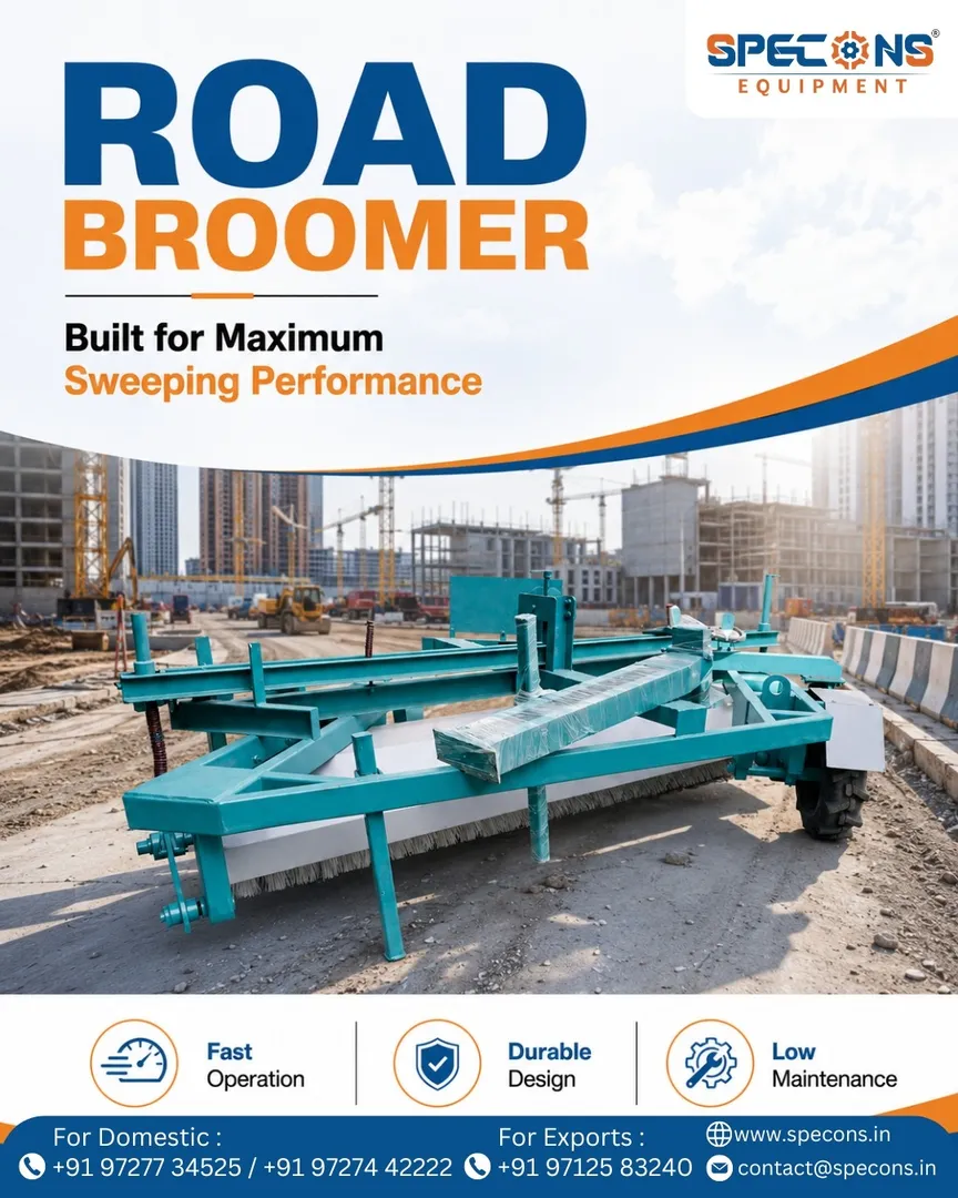 Road Broomer Manufacturer in Ahmedabad | Specons Equipment