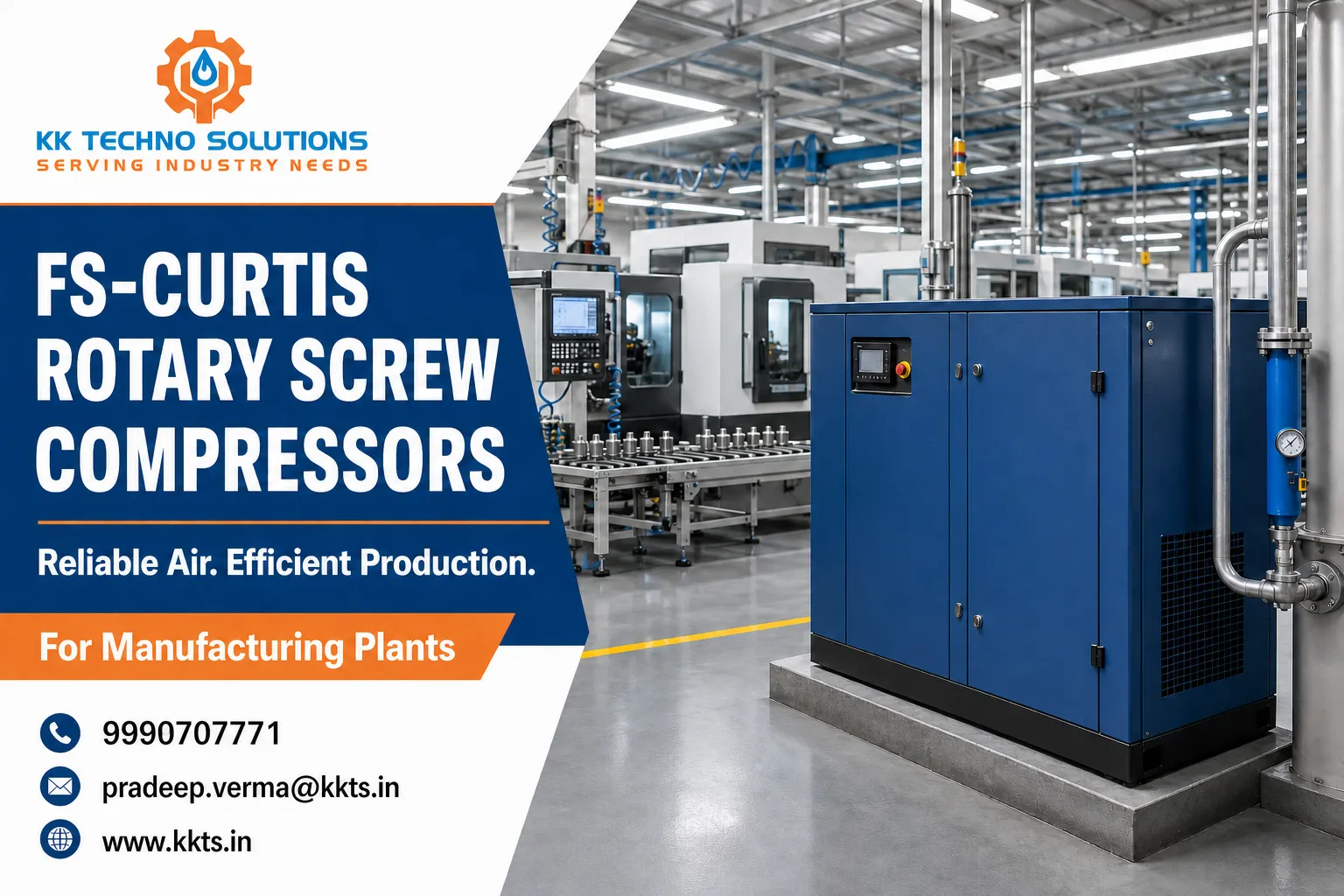 FS-Curtis Rotary Screw Compressors for Manufacturing Plants