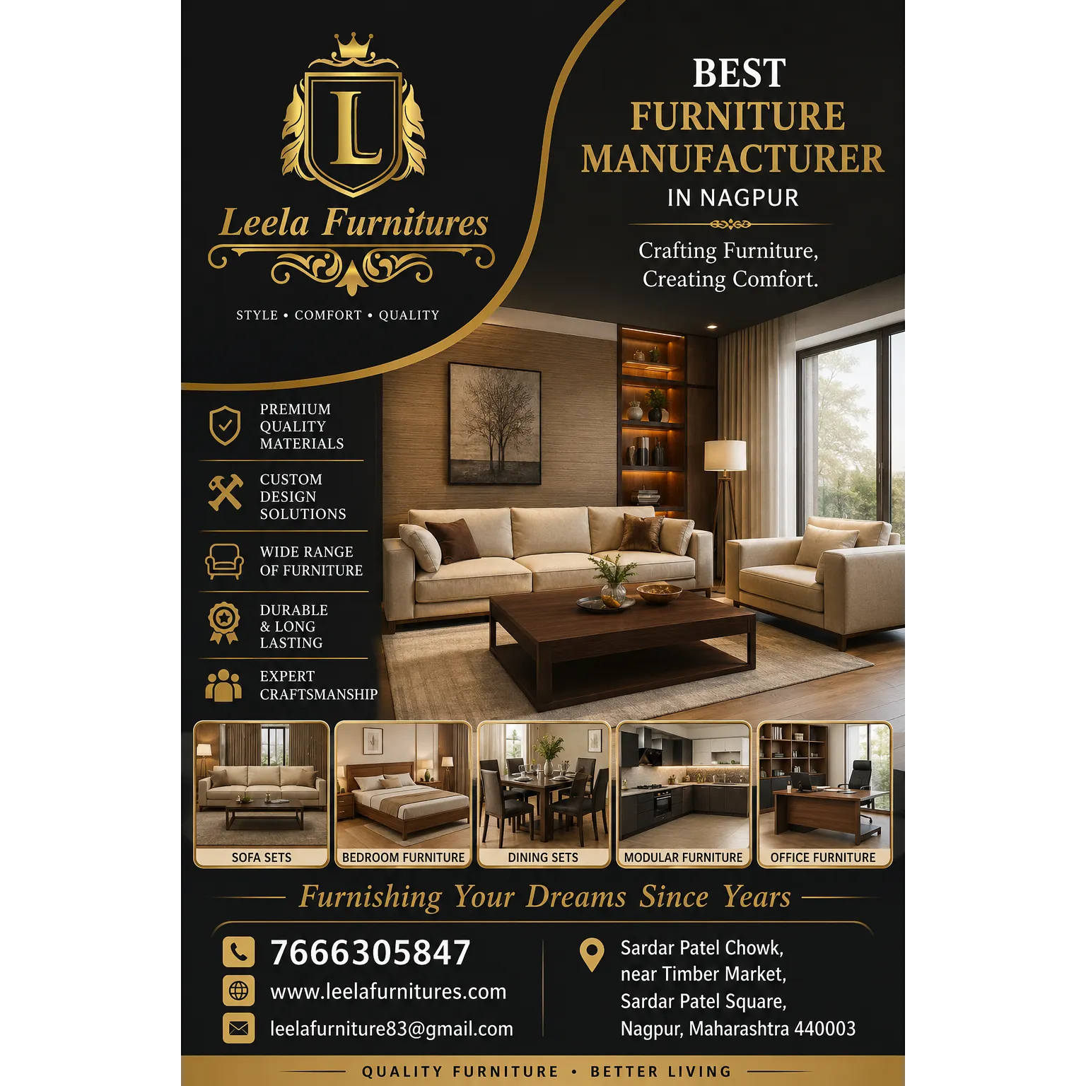 Best Furniture Manufacturer in Nagpur – Leela Furnitures
