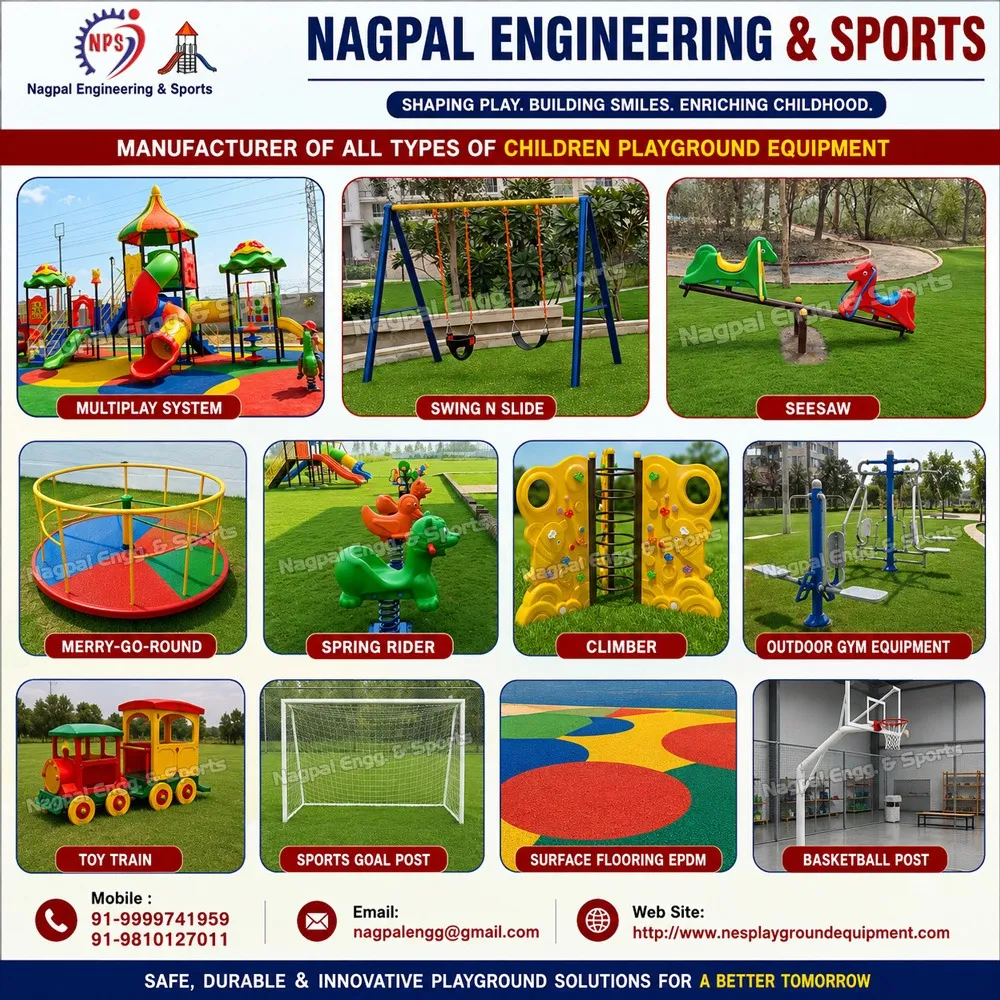 Panipat's Trusted Manufacturer of Safe Playground Equipment, Outdoor Gym Solutions and Sports
