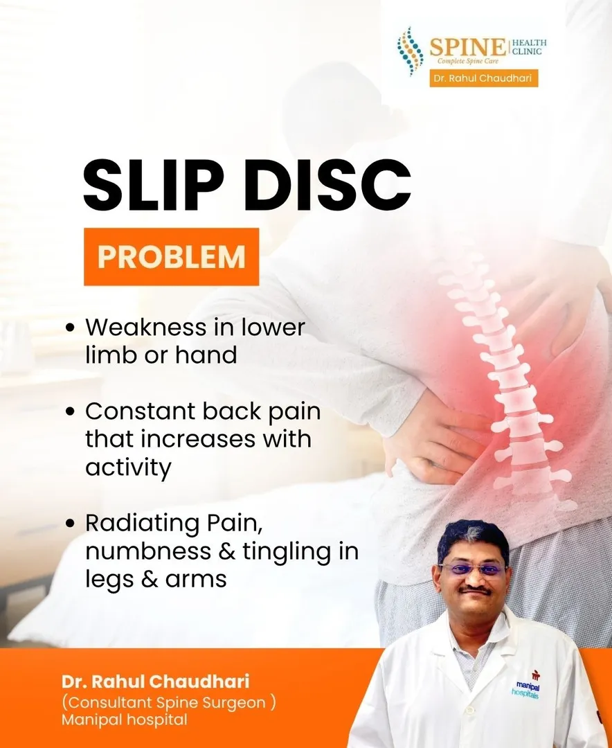 A slipped disc is one of the most common causes of persistent back pain and nerve-related symptoms. ...