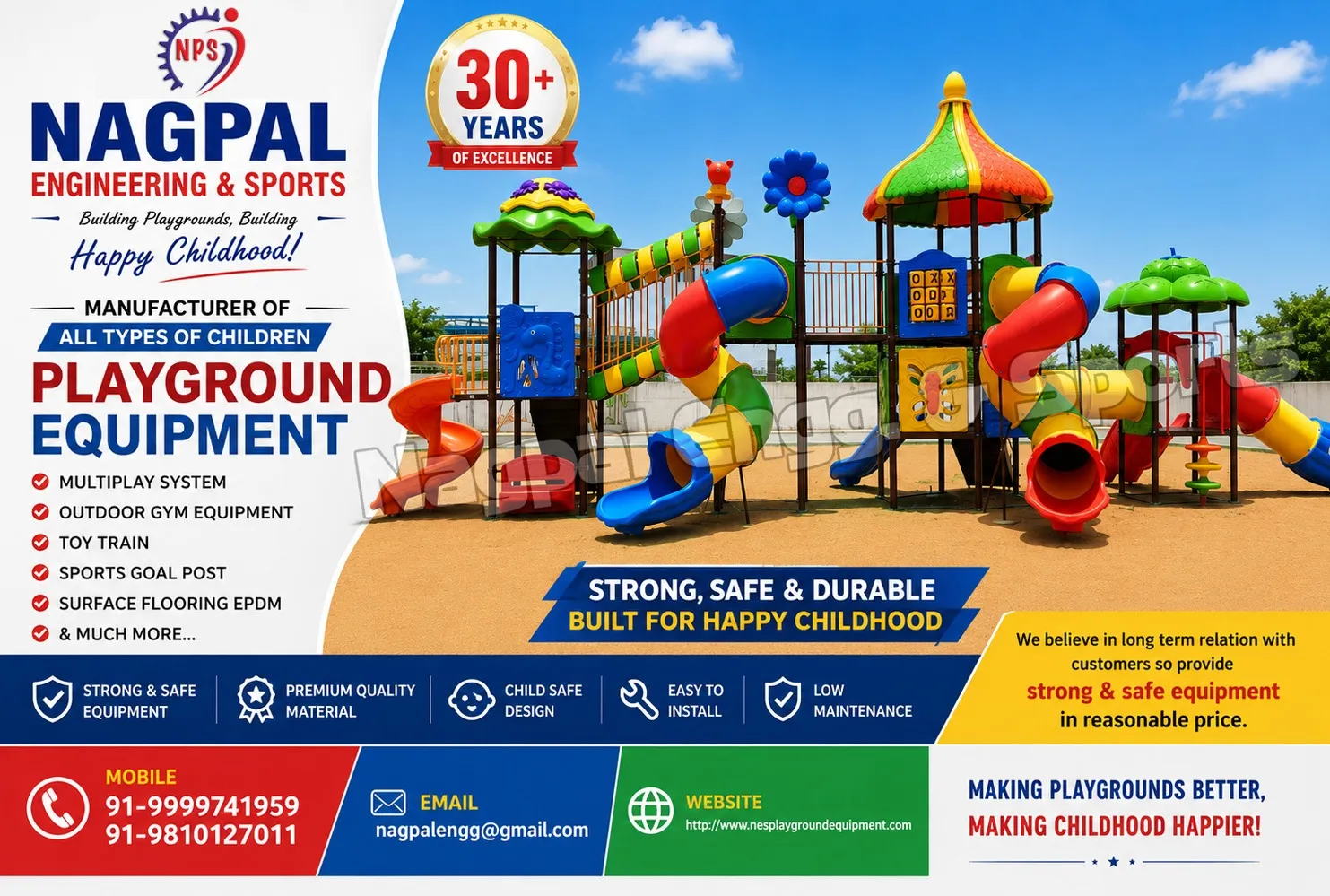 Lucknow's Trusted Manufacturer and Supplier of Safe Playground Equipment, Outdoor Gym Equipment
