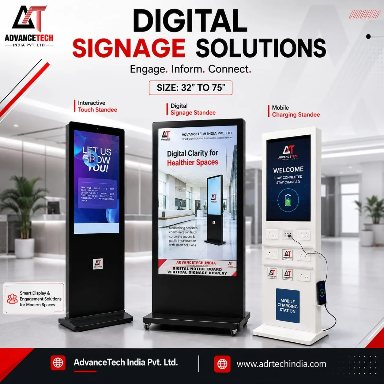 Digital Signage Solutions | Interactive Touch Kiosk, Digital Standee & Mobile Charging Kiosk