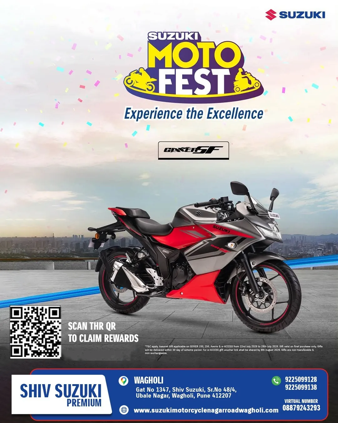 Experience the perfect combination of performance, style, and reliability at Shiv Suzuki Wagholi. As...