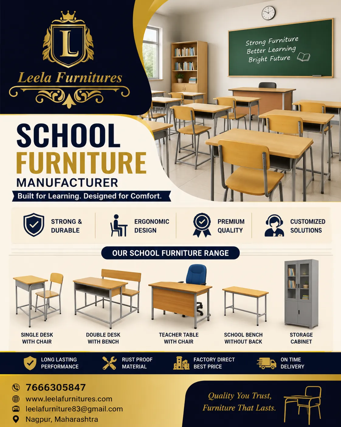School Furniture Manufacturer in Nagpur – Leela Furnitures