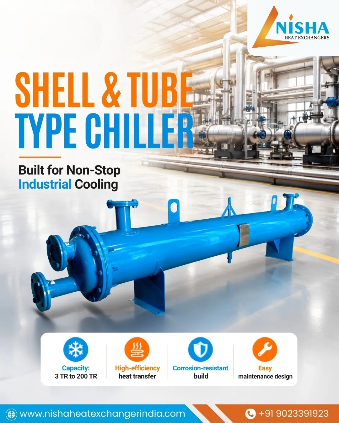 Shell & Tube Type Chiller Manufacturer from Ahmedabad
