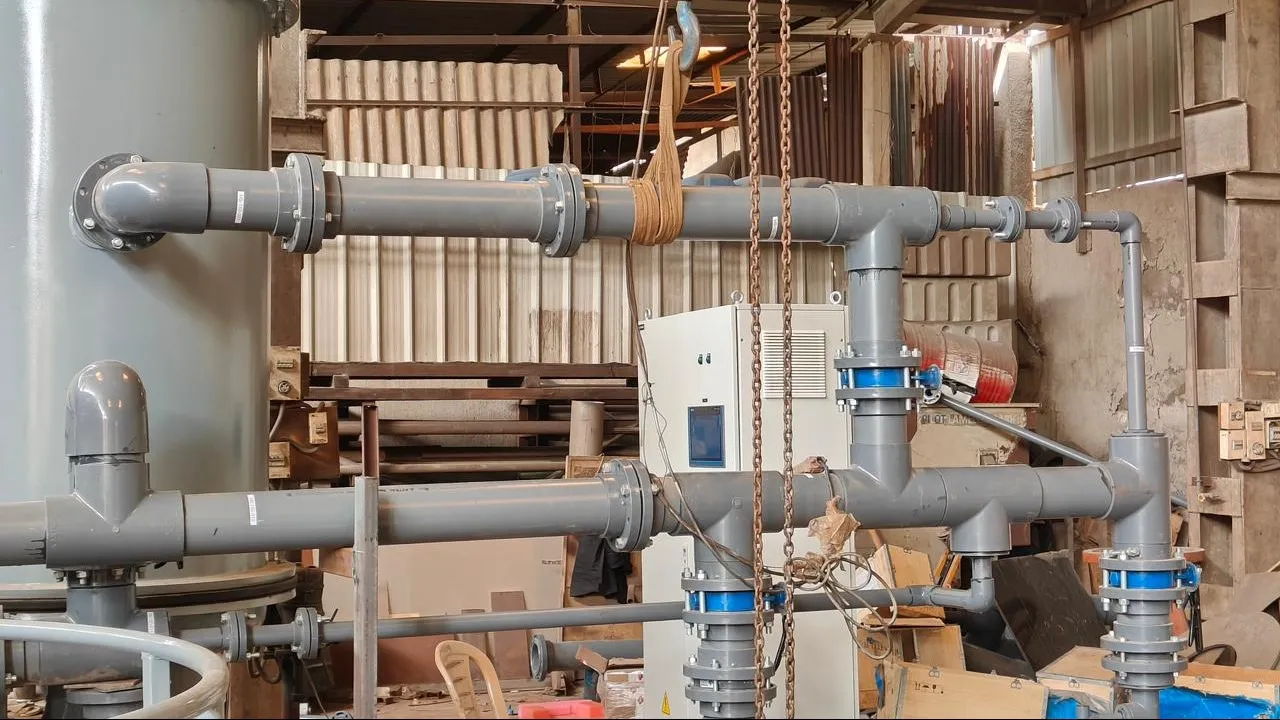 Grey UPVC Pipeline Work in Vadodara | Industrial UPVC Pipe Installation & Fabrication