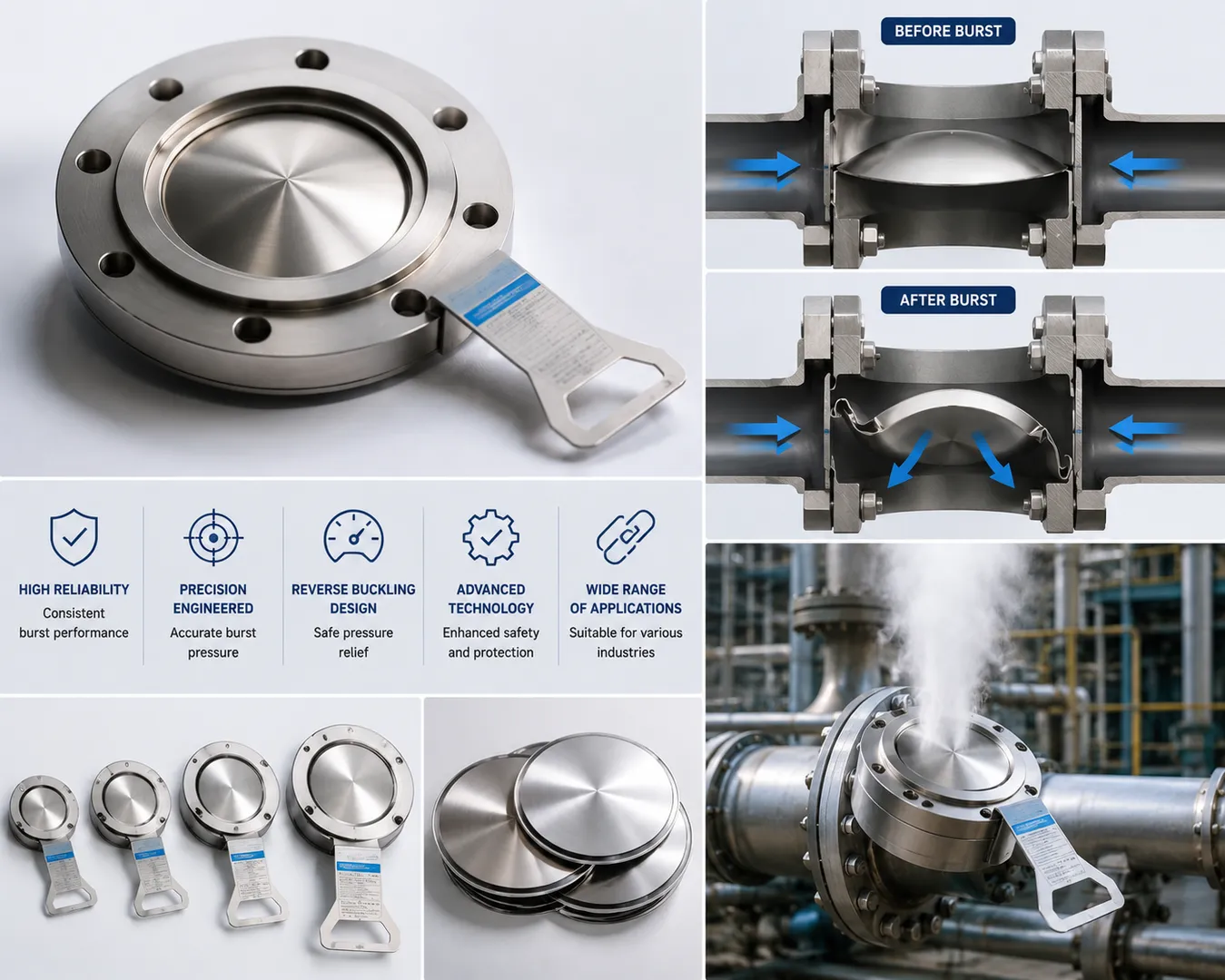 How Reverse Buckling Burst Disc Technology Improves Pressure Relief Performance