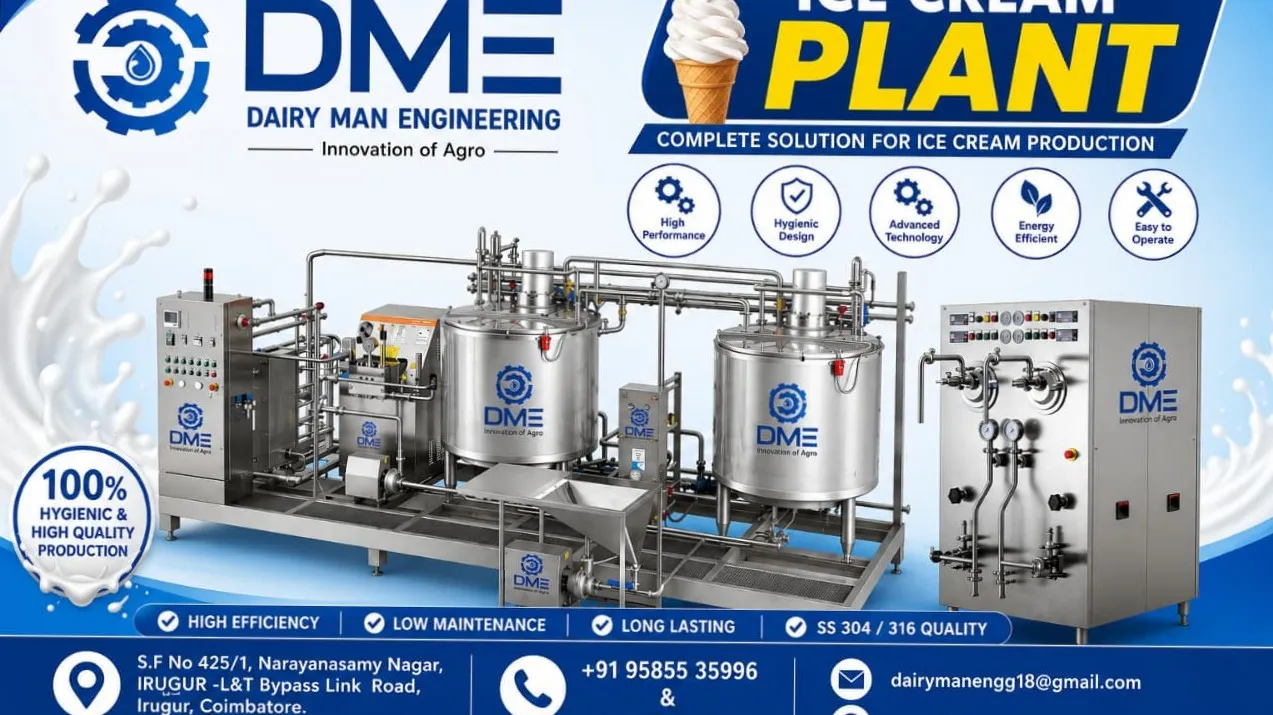 Dairy equipment manufacturer in Coimbatore