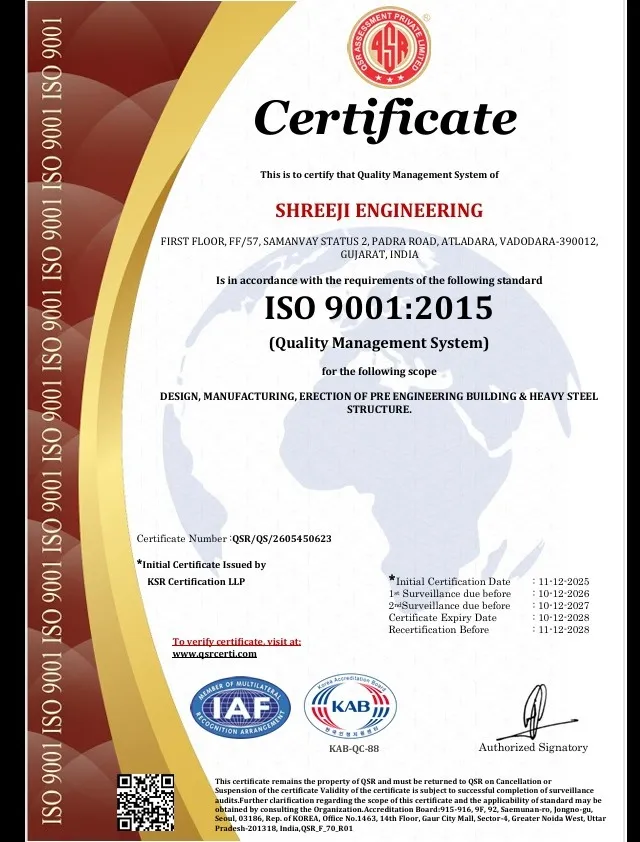 Design, Manufacturing & Erection of Pre Engineered Building | Heavy Steel Structure Manufacturer