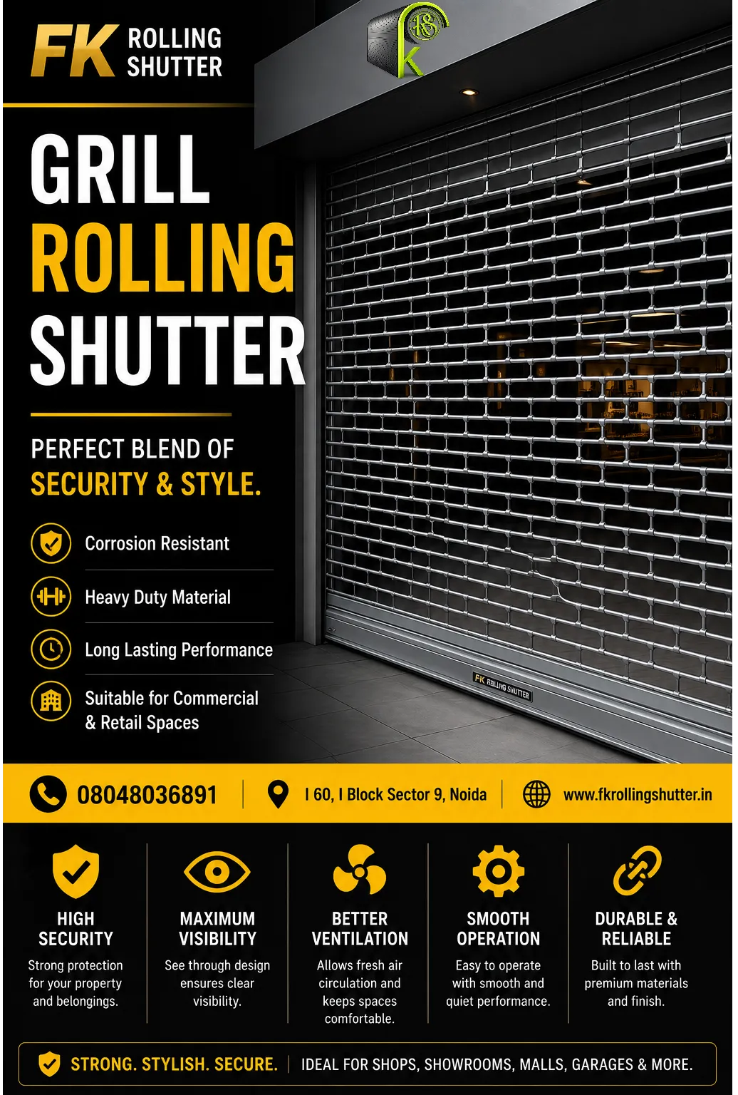 Grill Rolling Shutter In Noida Sector 9