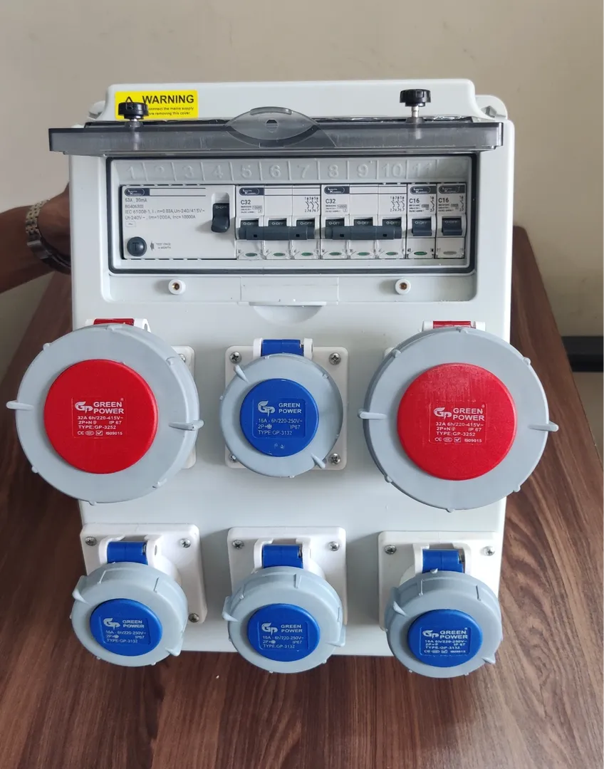 Water proof industrial plug & socket wall mount box