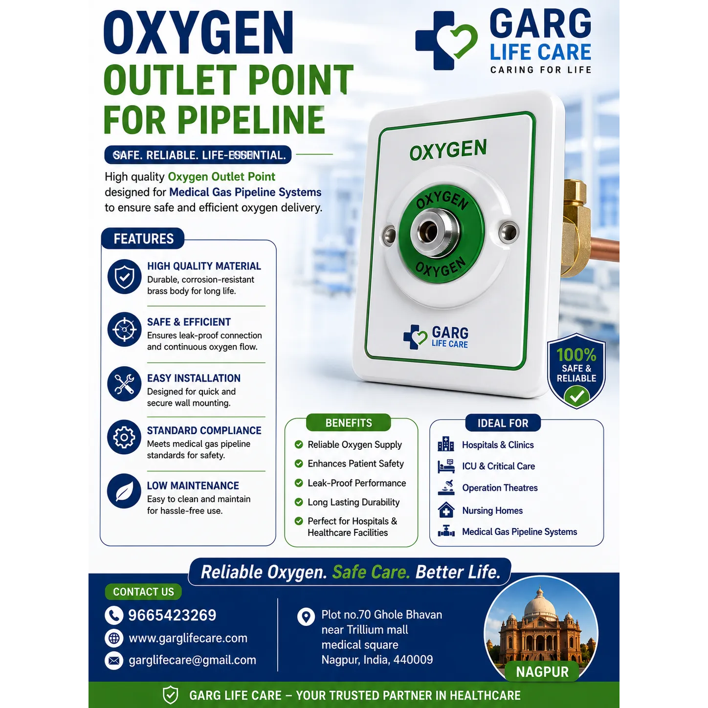 # Medical Oxygen Outlet Supplier in Nagpur | Garg Life care