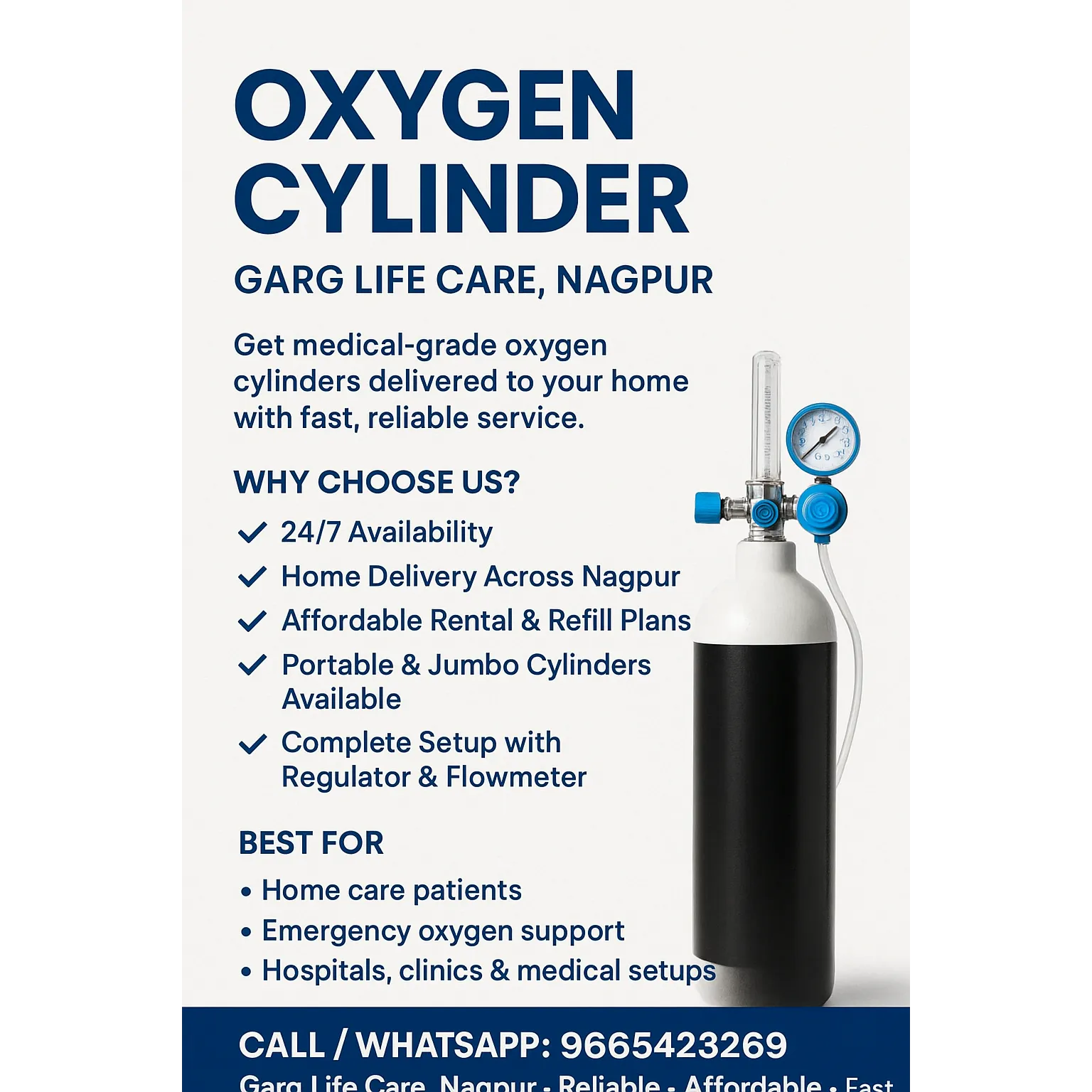 Oxygen Cylinder Sales & Rental Services in Nagpur – Garg Life Care