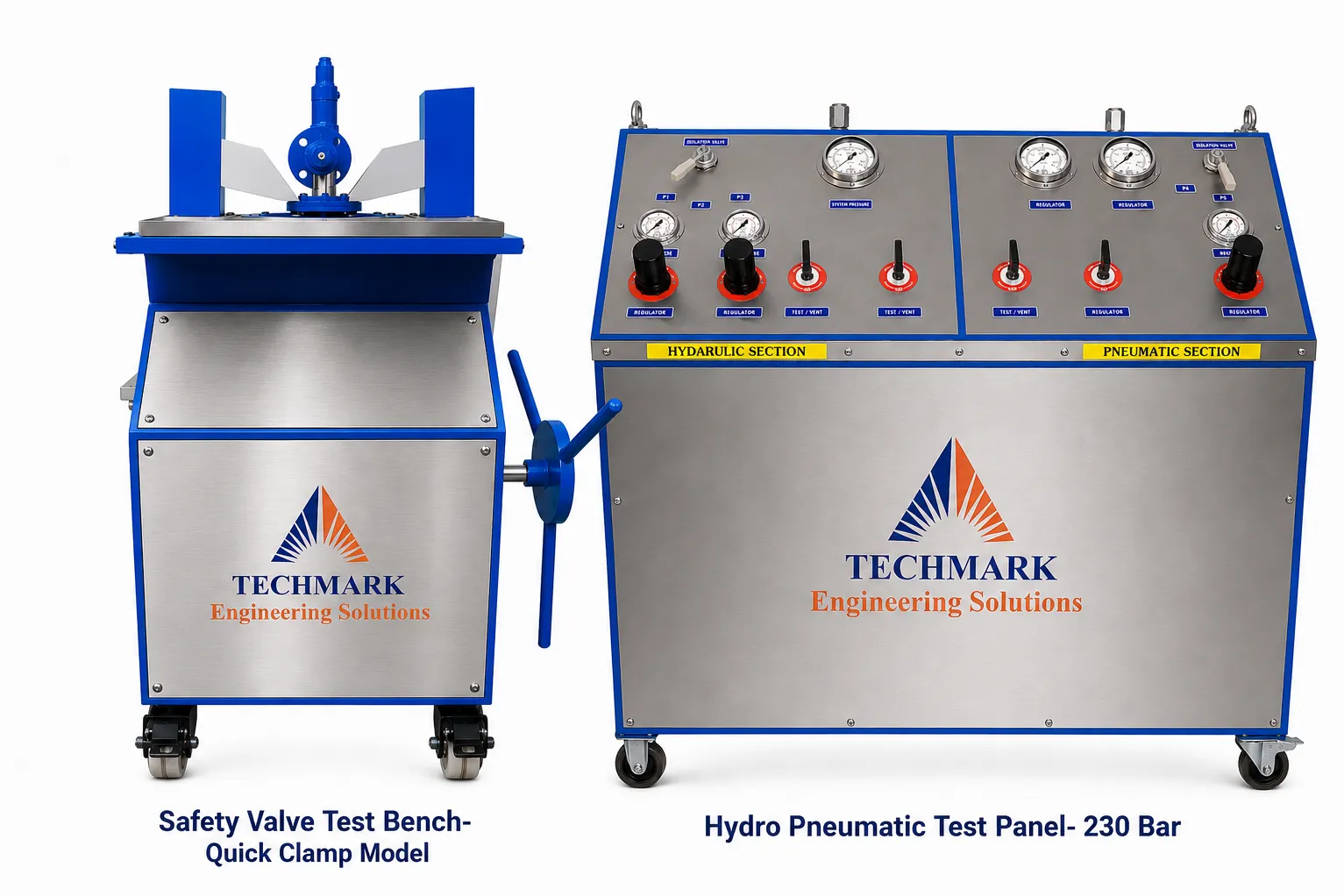NEW- Safety Valve Test Bench- Quick Clamp Design- No Spanners Needed with Control Panel