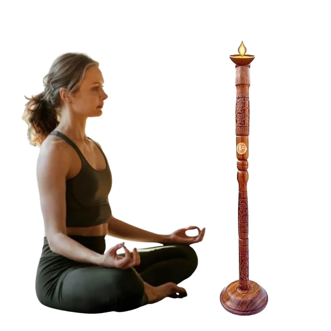 Wooden Trataka Stand In Lucknow