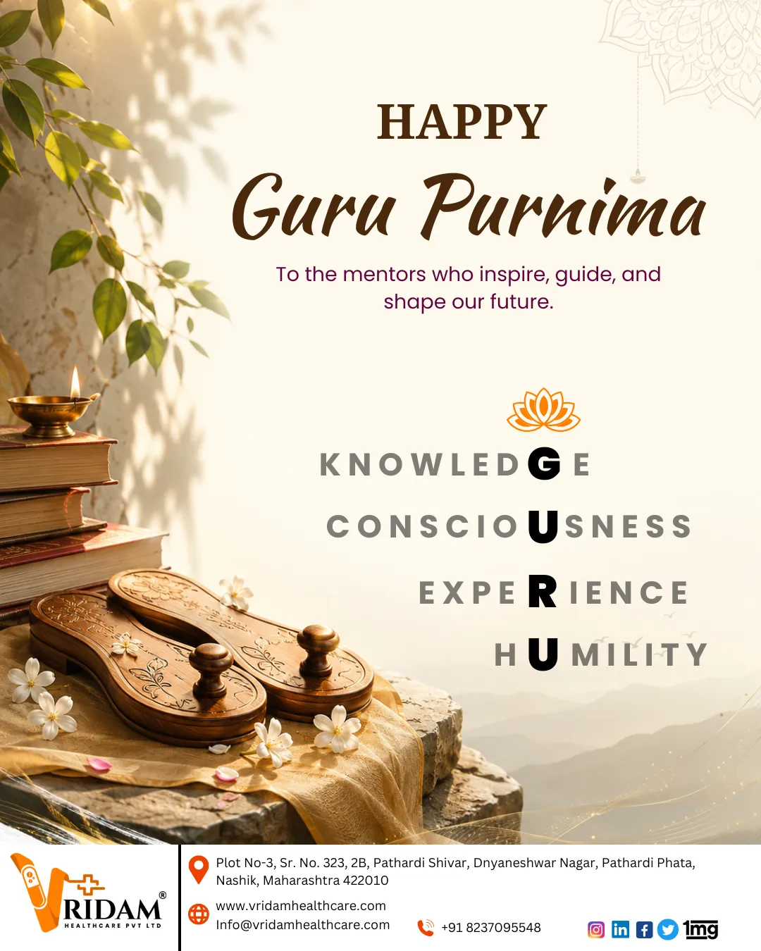 Happy Guru Purnima - Vridam Healthcare