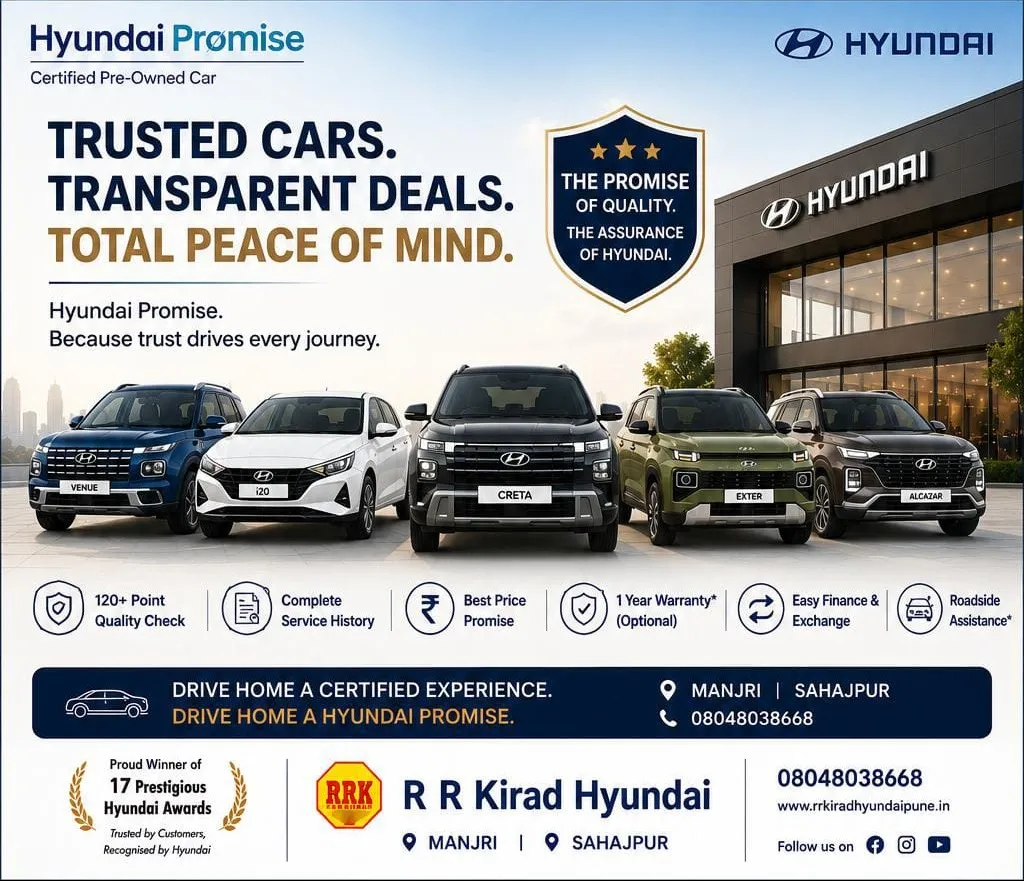 Drive Home Confidence with Hyundai Promise! โR R Kirad Hyundai Showroom & Service Manjri & Sahajpur