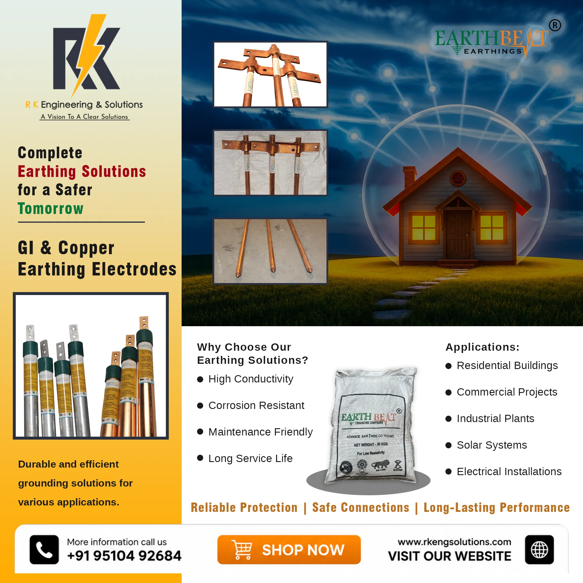 GI & Copper Earthing Electrode Manufacturer in Ahmedabad| R K Engineering & Solutions