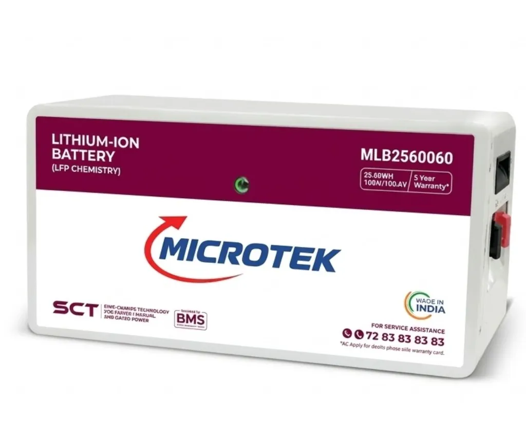 Microtek Lithium Battery 100Ah / 25.6V (Model: MLB2560060)