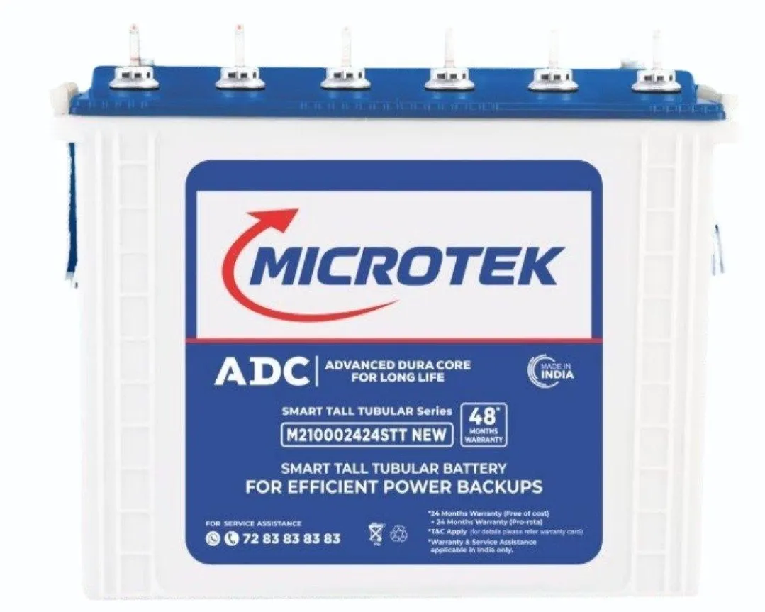 Microtek Smart Tall Tubular M210002424STT (210 Ah / 12V) Inverter Battery