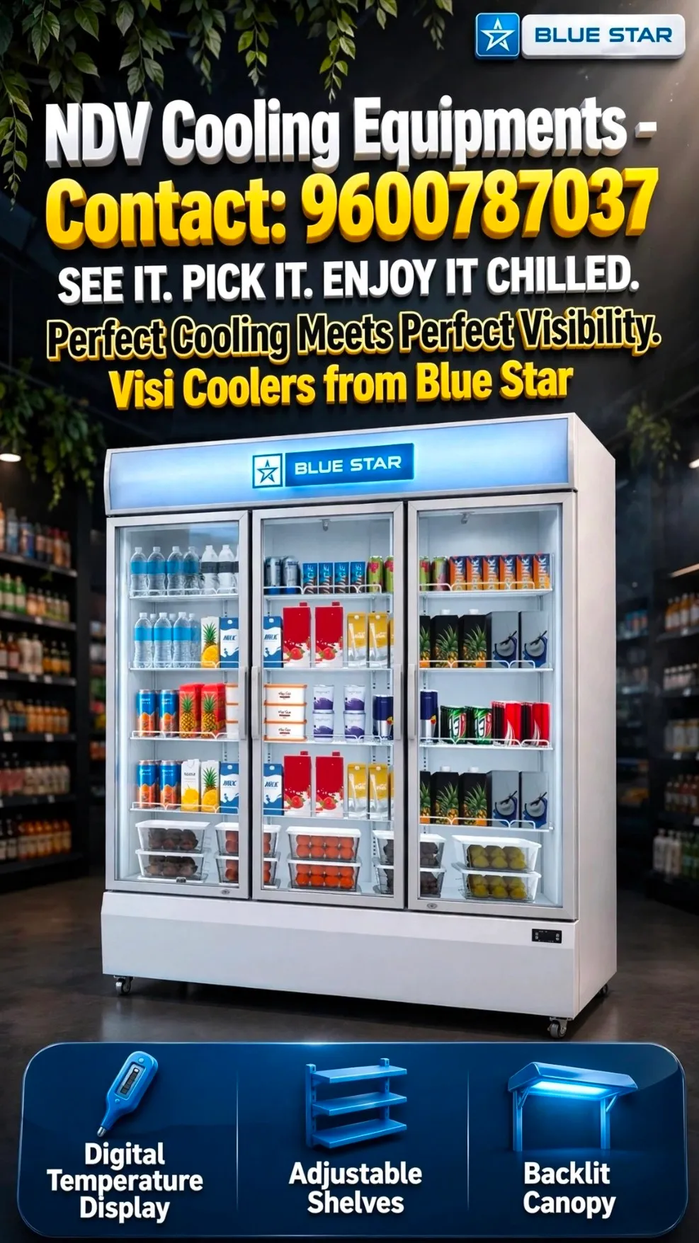 Ndv Cooling Equipments | Blue Star Authorised Commercial Visi Cooler Dealers In Coimbatore