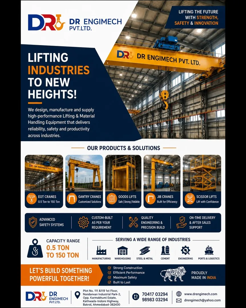 D.R. ENGIMECH PVT. LTD. – Your Trusted Lifting Industries Experts