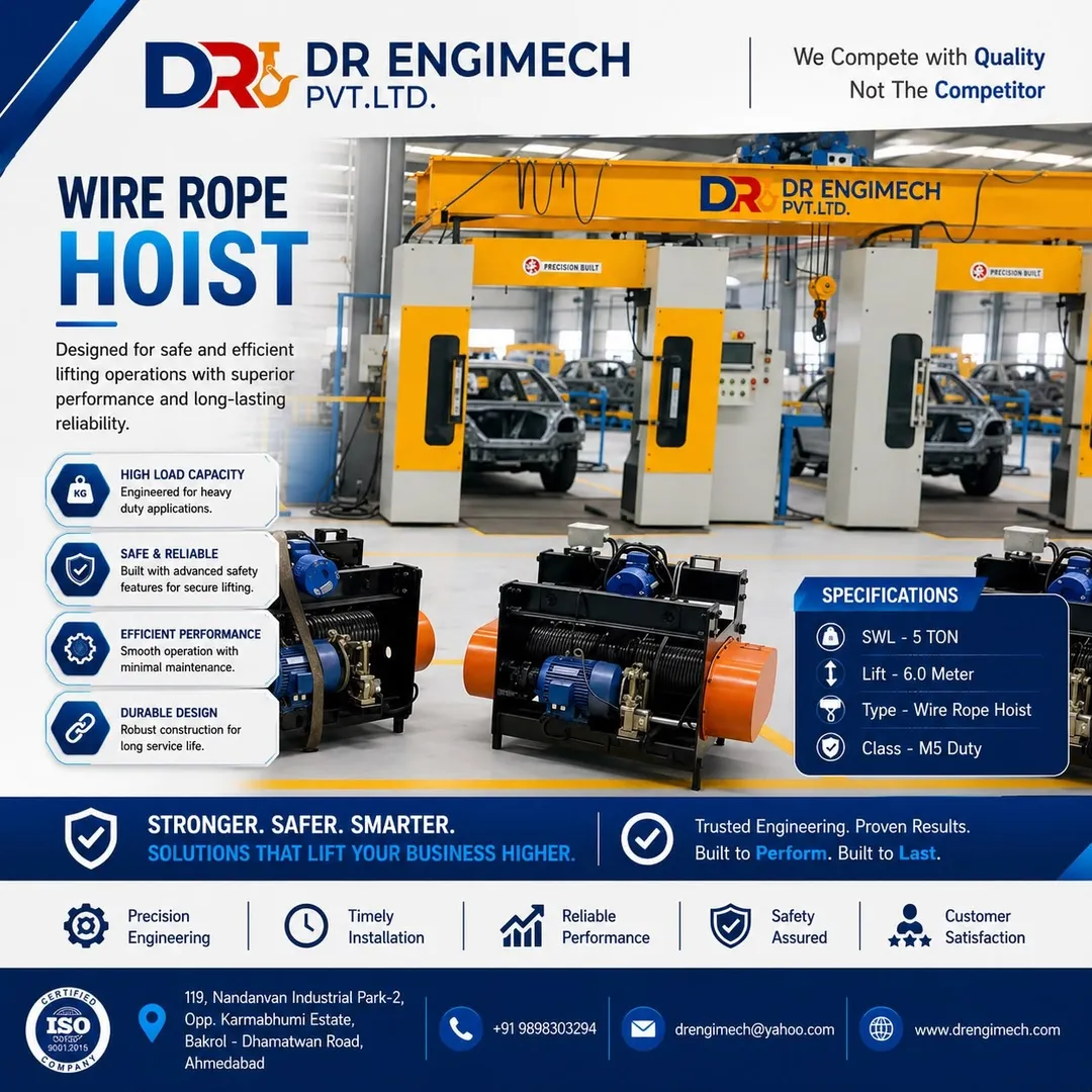 ⚙️ Premium Quality Wire Rope Hoists – Engineered for Powerful & Reliable Lifting
