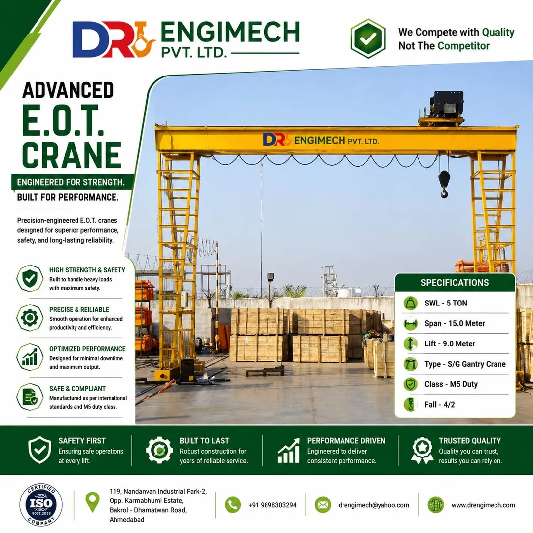ποΈ 5 Ton Double Girder Gantry Crane β M8 Duty Built for Heavy Industrial Performance