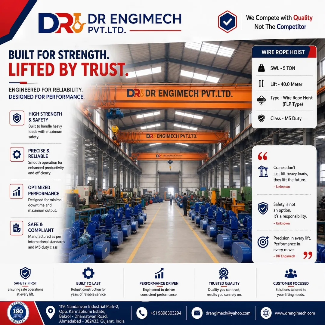 Better Strength in Single Girder EOT Cranes โ Smart Engineering, Superior Performance