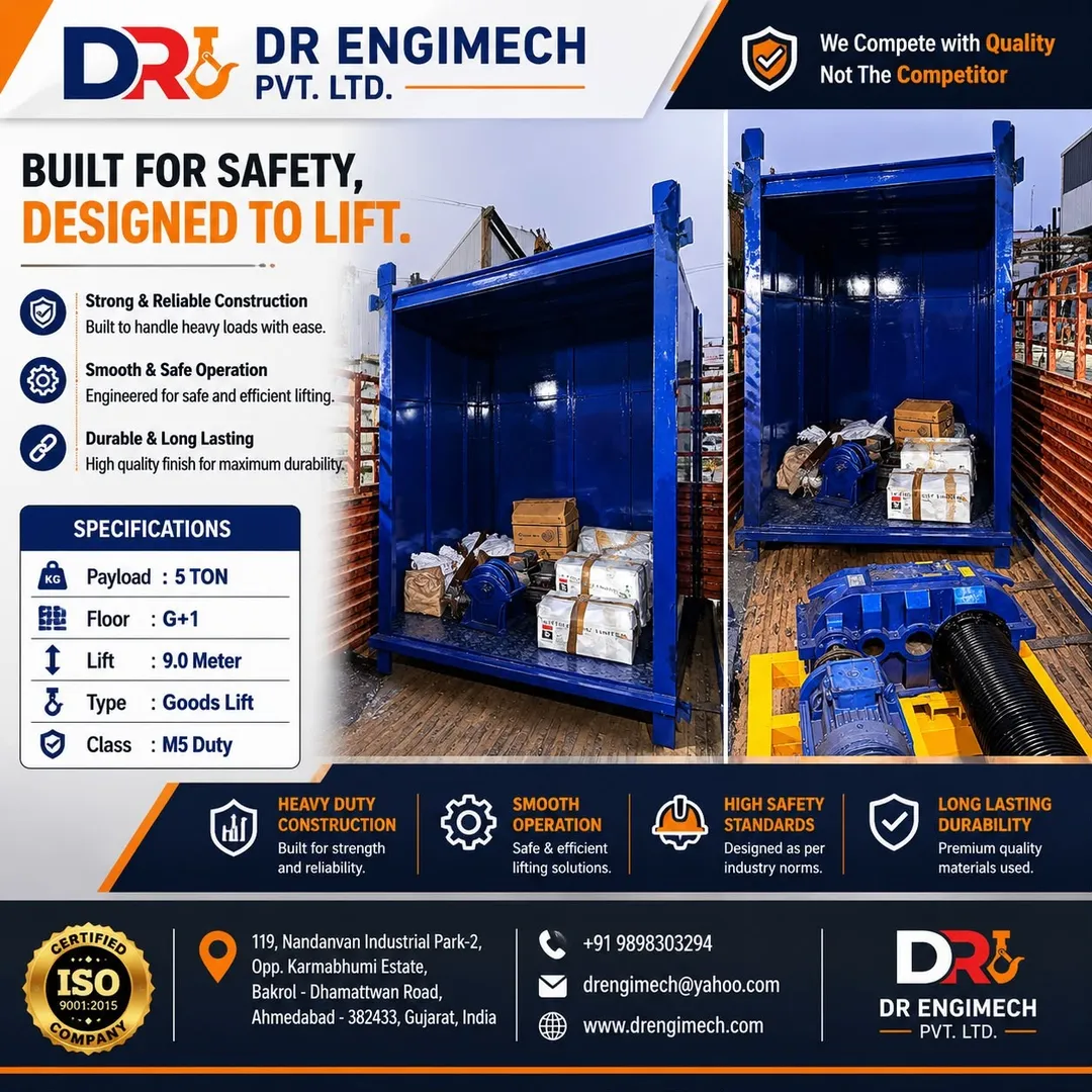๐๏ธ Heavy-Duty 5 Ton Goods Lift โ Built for Safe & Efficient Industrial Material Handling