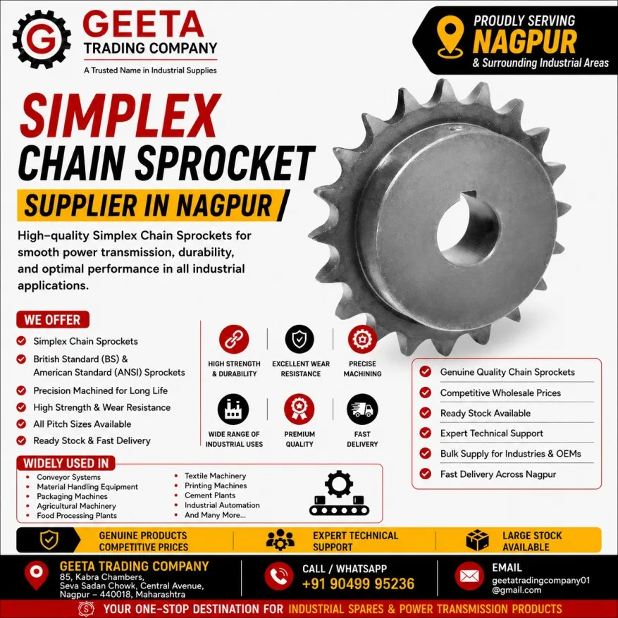 Chain Sprocket Simplex Supplier in Nagpur | Geeta Trading Company