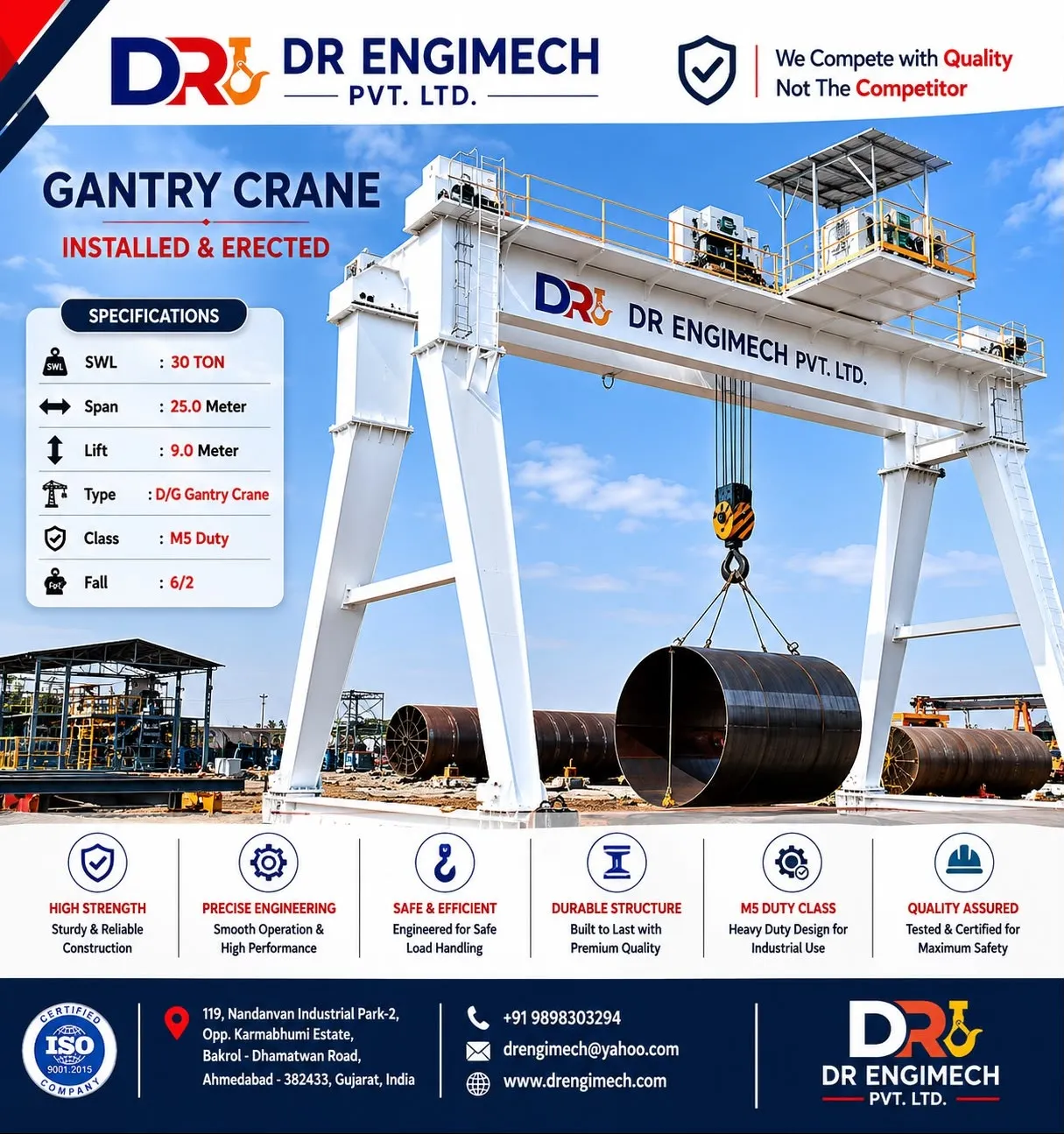 ๐๏ธ 30 Ton Double Girder Gantry Crane โ Built to Perform Under the Toughest Industrial Conditions