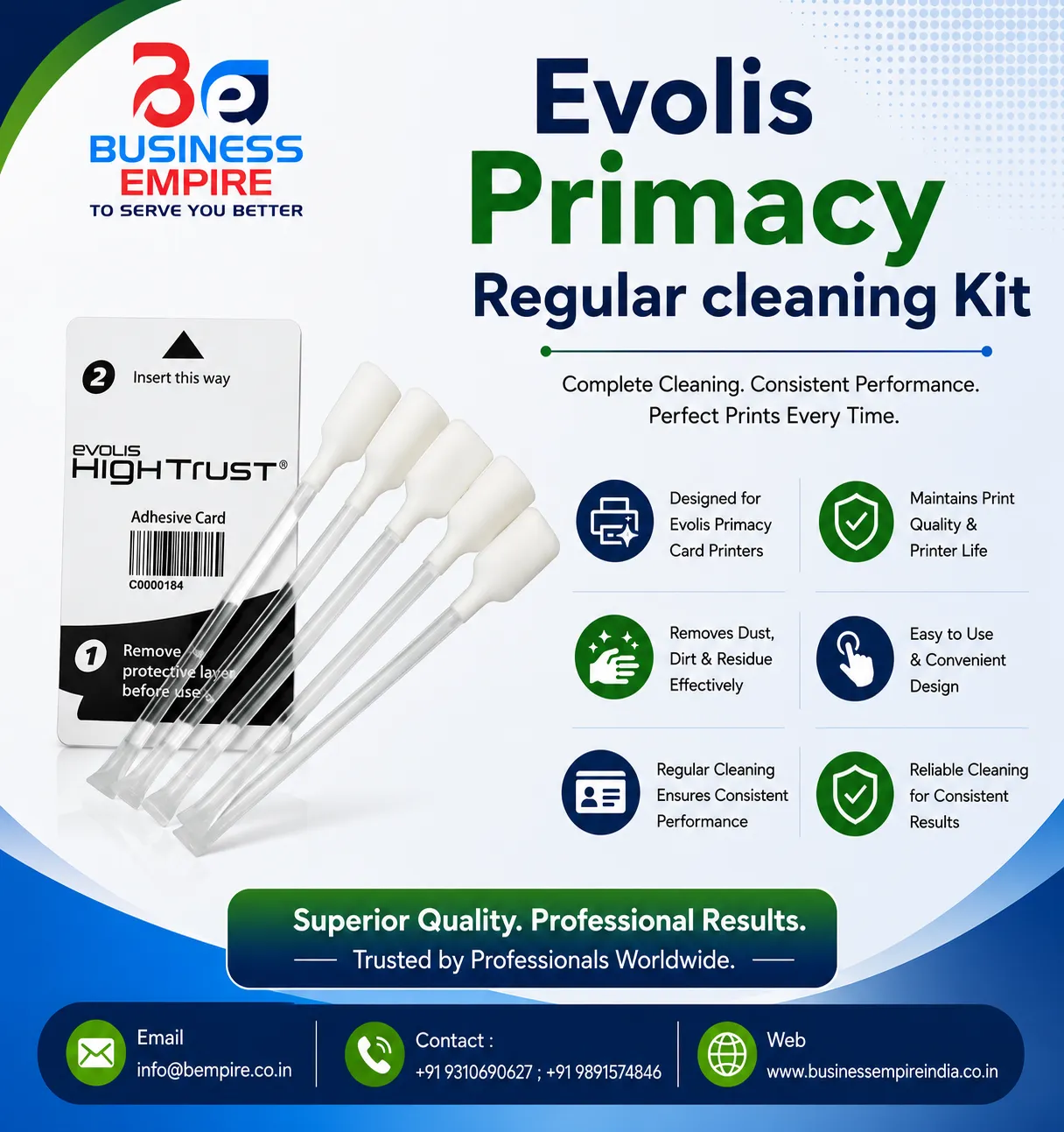 Evolis printer cleaning kit Evolis card printer cleaning kit Evolis cleaning kit ID card printer cle