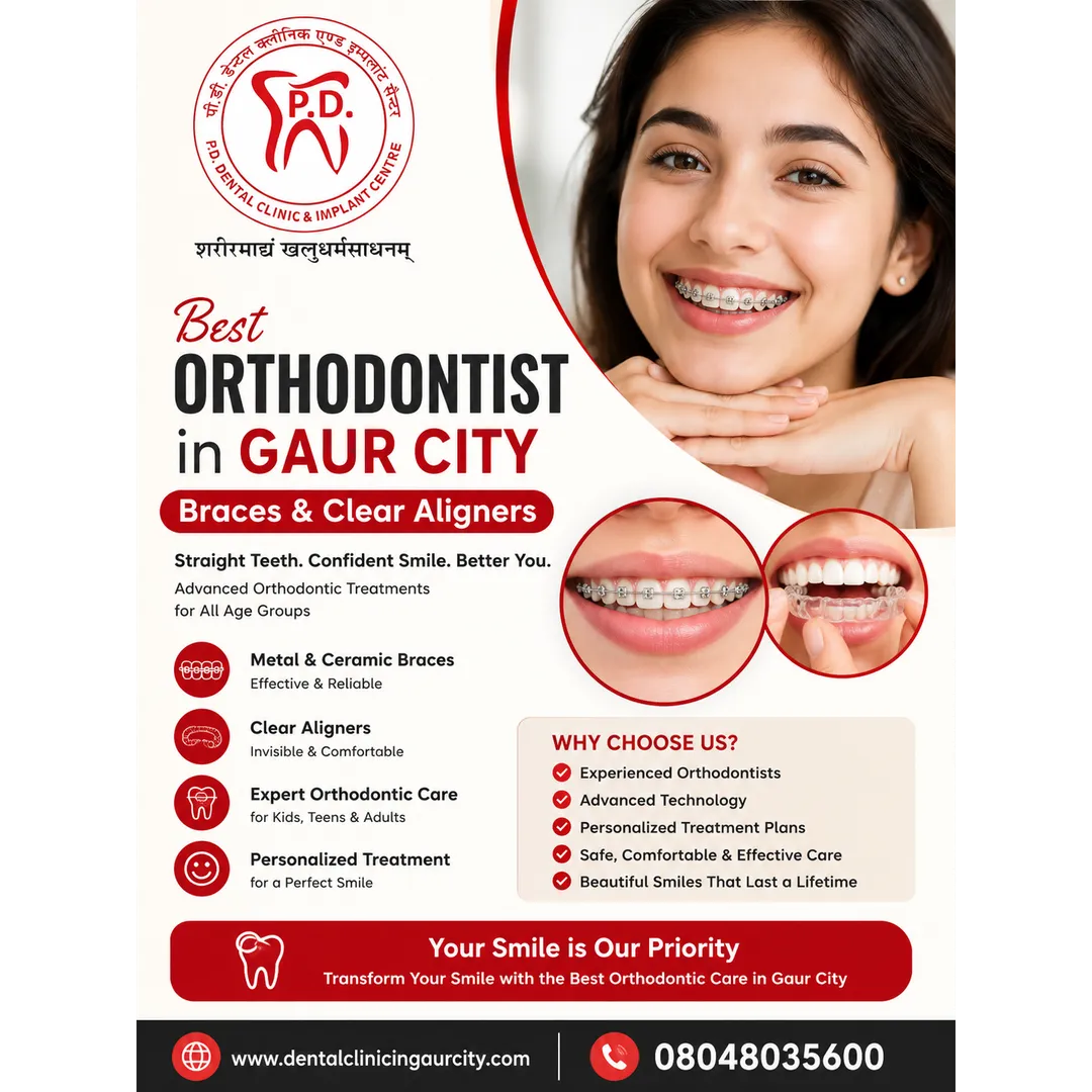 Best Orthodontist in Gaur City | Braces & Clear Aligners | P.D. Dental Clinic