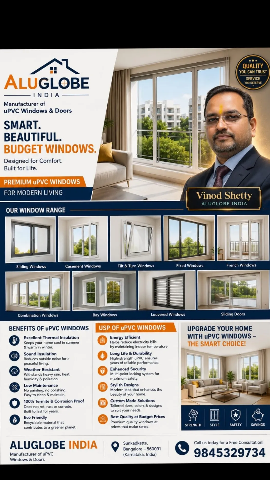 aluglobe India...upvc windows manufacturer in Bangalore magdi road sunkadkatte peenya tumkur
