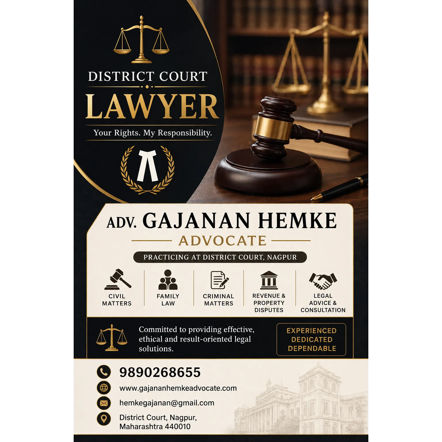 District Court Lawyer in Nagpur – Adv. Gajanan Hemke