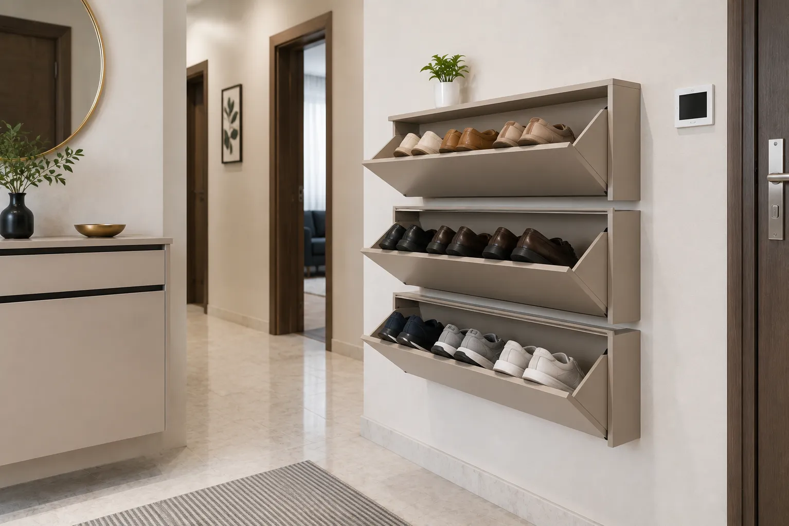 Wall Mounted Shoe Racks: A Smart Space-Saving Solution for Modern Homes and Commercial Spaces