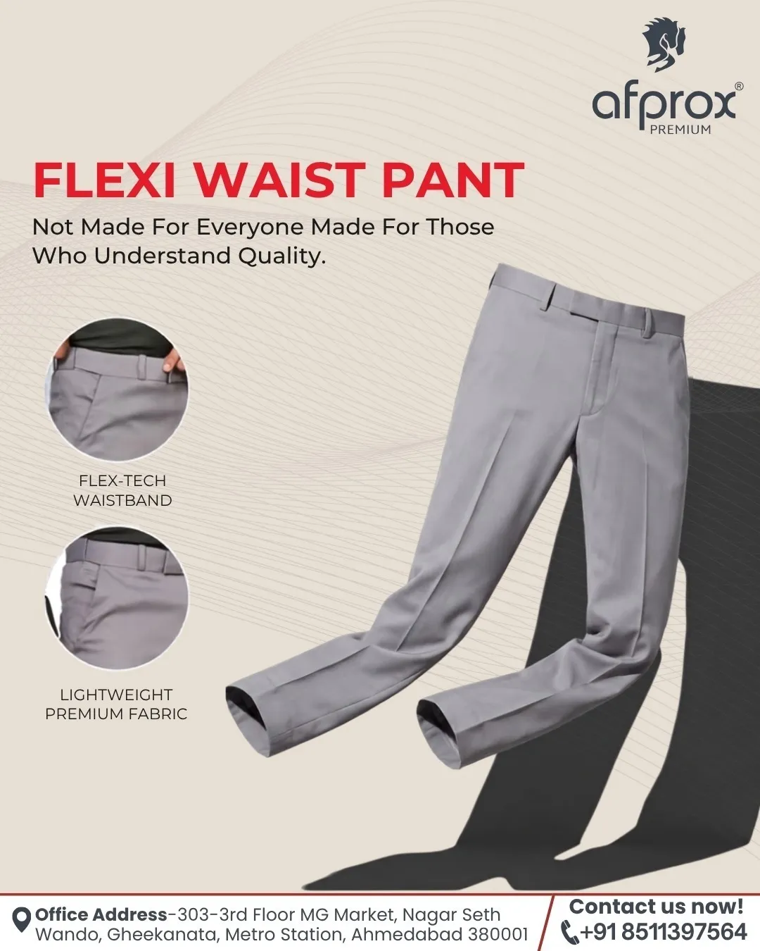 Premium Stretch Formal Trousers | Rate Plus & Afprox Premium