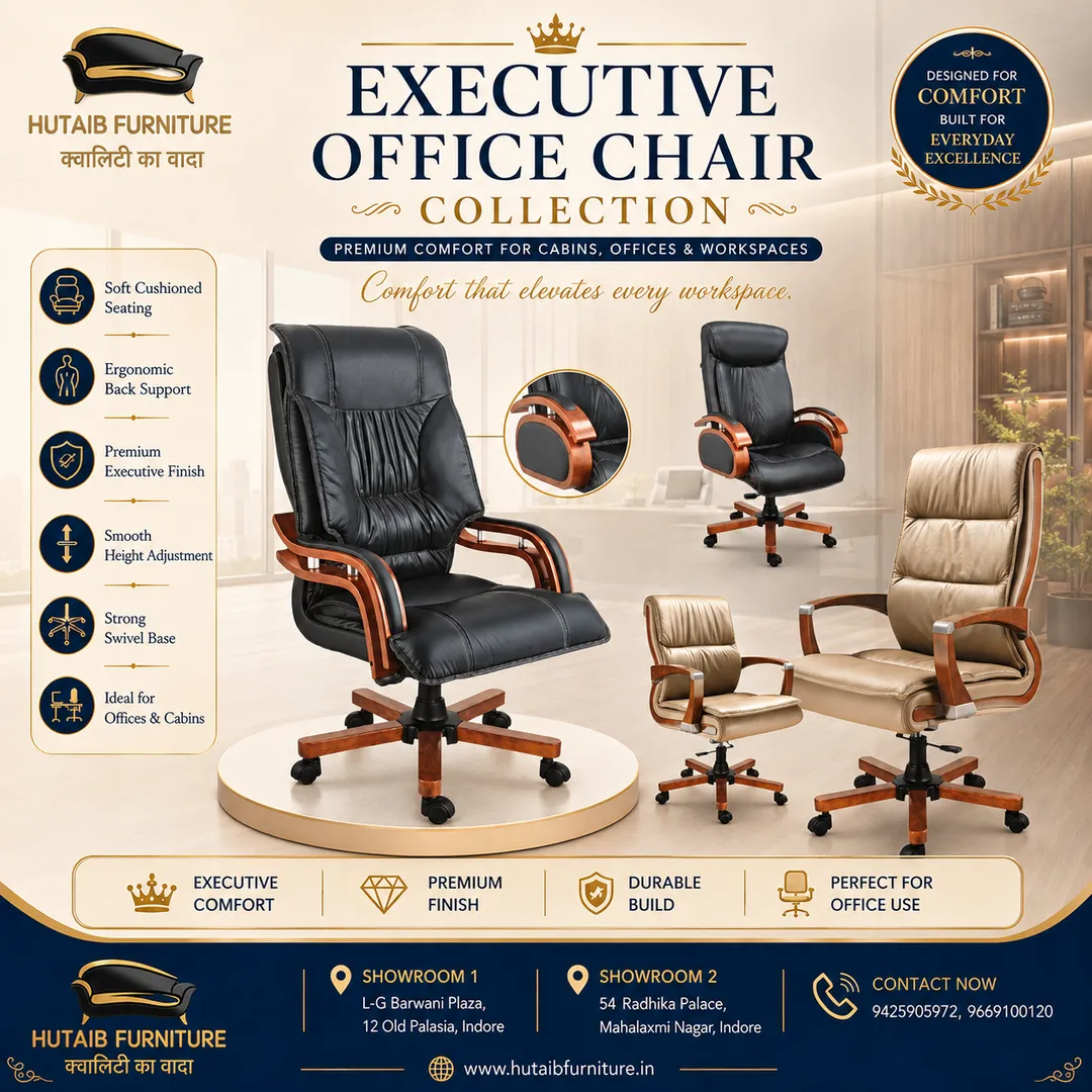 Executive Office Chair Collection in IndoreGive your cabin or workspace a premium upgrade with the s...