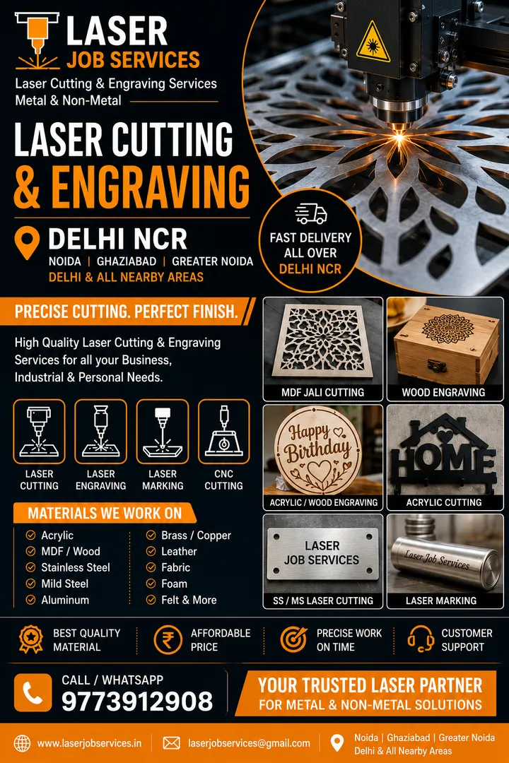 Best Laser Cutting & Engraving Services in Delhi NCR | Laser Job Services