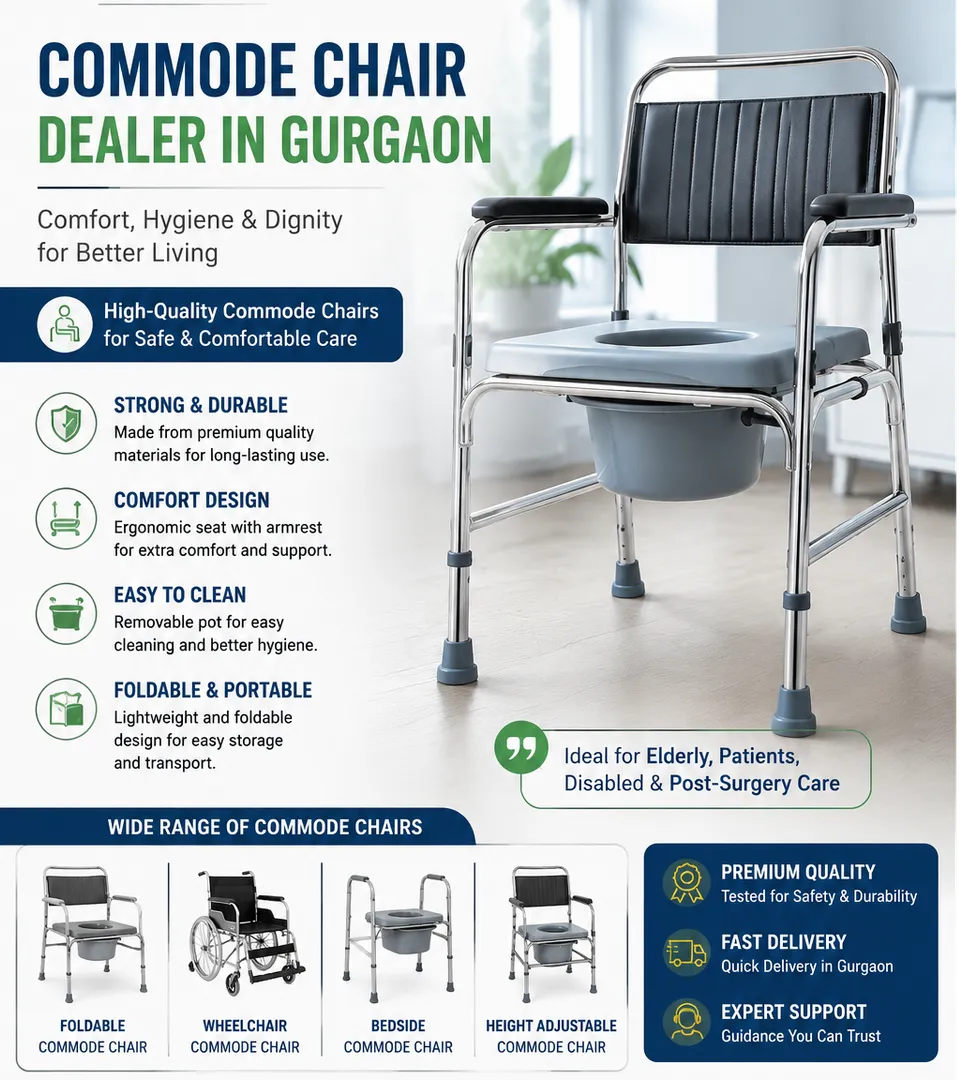 Commode Chair Dealer in Gurgaon – Premium Commode Chairs by Medimish Medical Equipment
