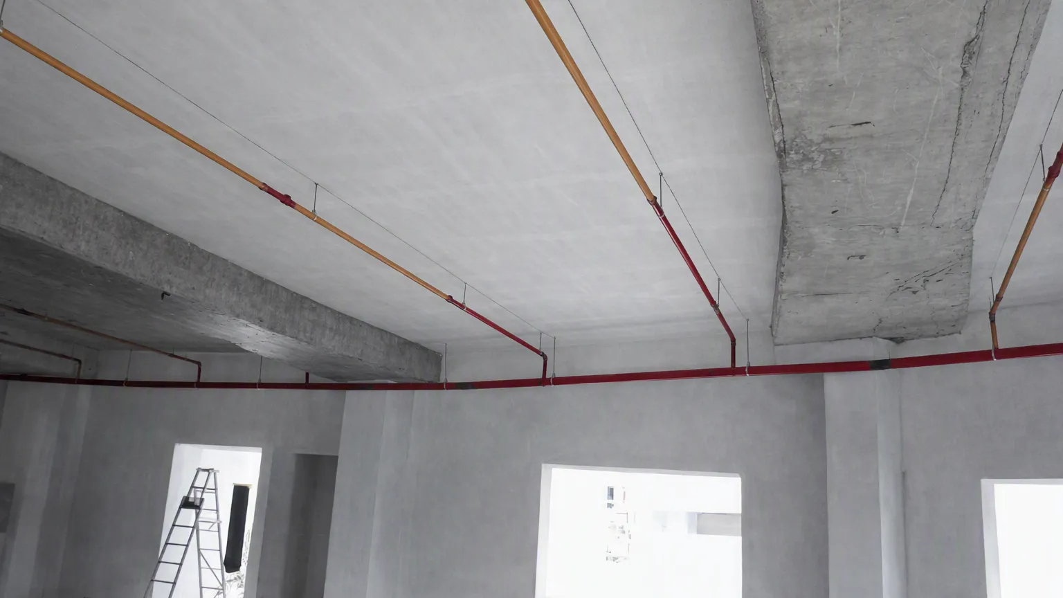 Site work update - Fire Sprinklers Line
