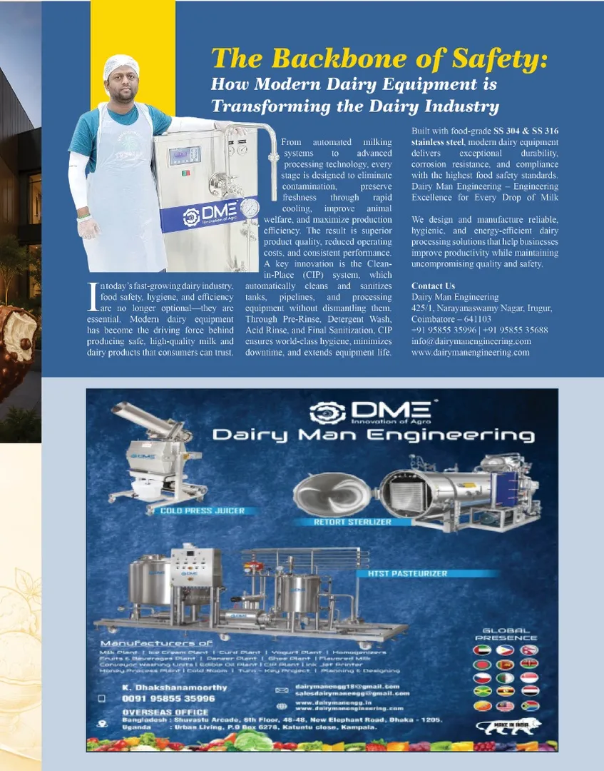 Dairy equipments manufacture in India