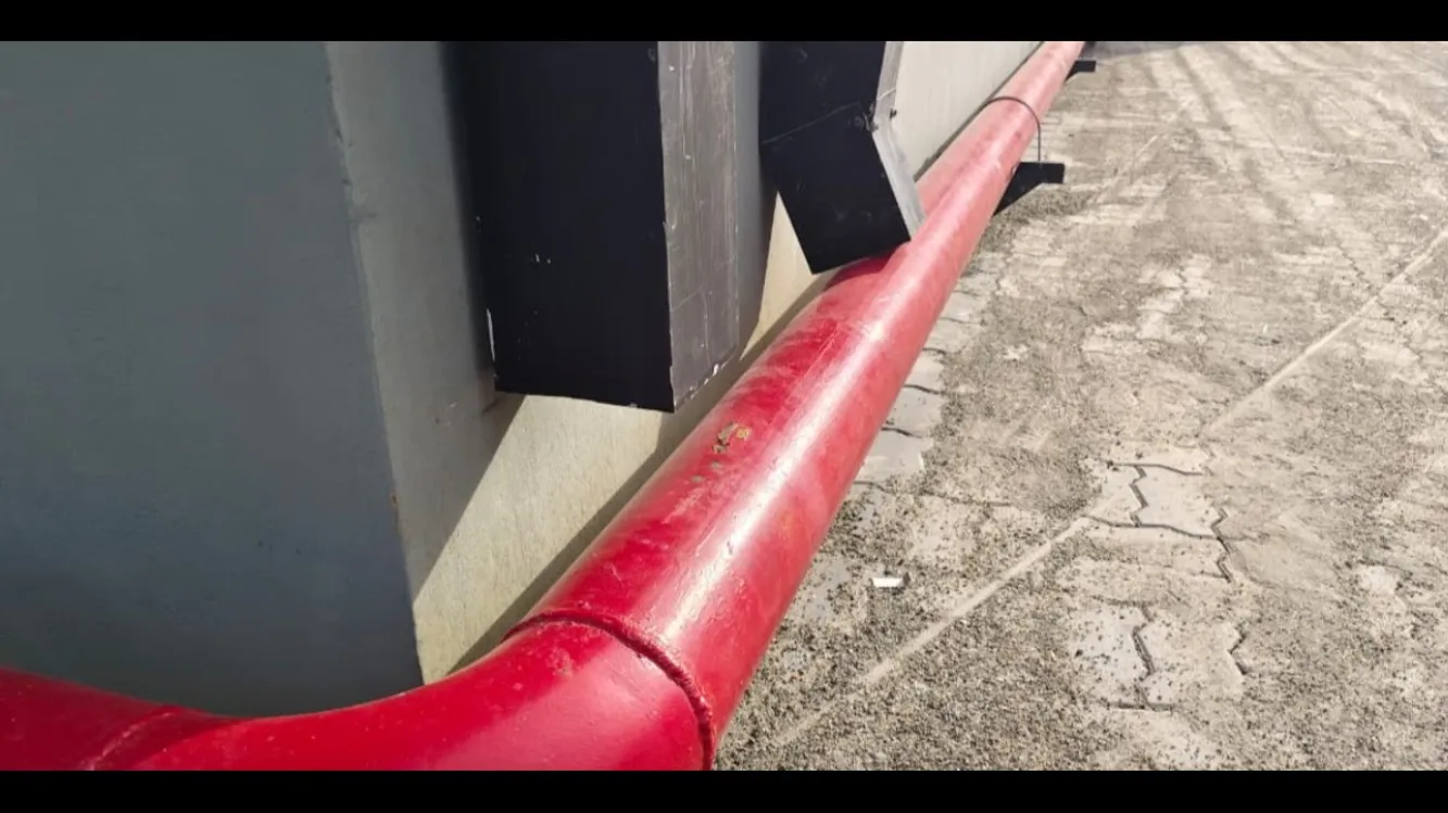 External Hydrant Line – Wall-Mounted Installation