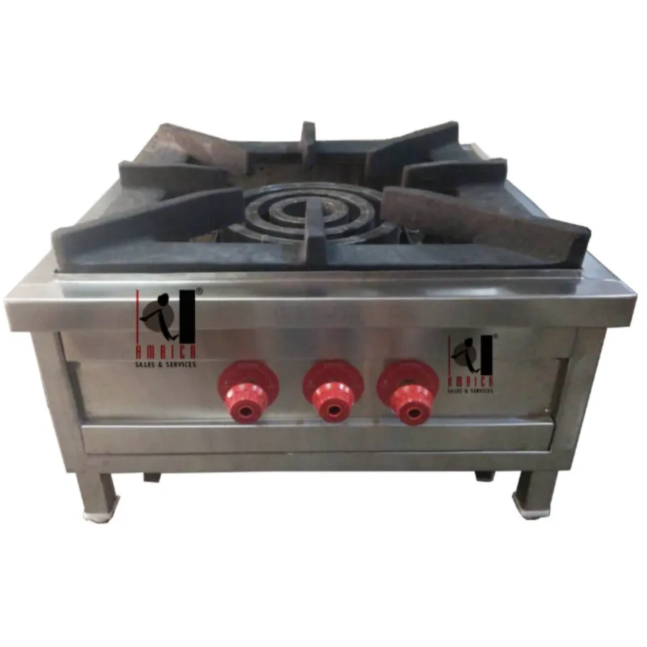 Three Burner Bulk Cooking Range for High-Volume Commercial Kitchens in Mumbai