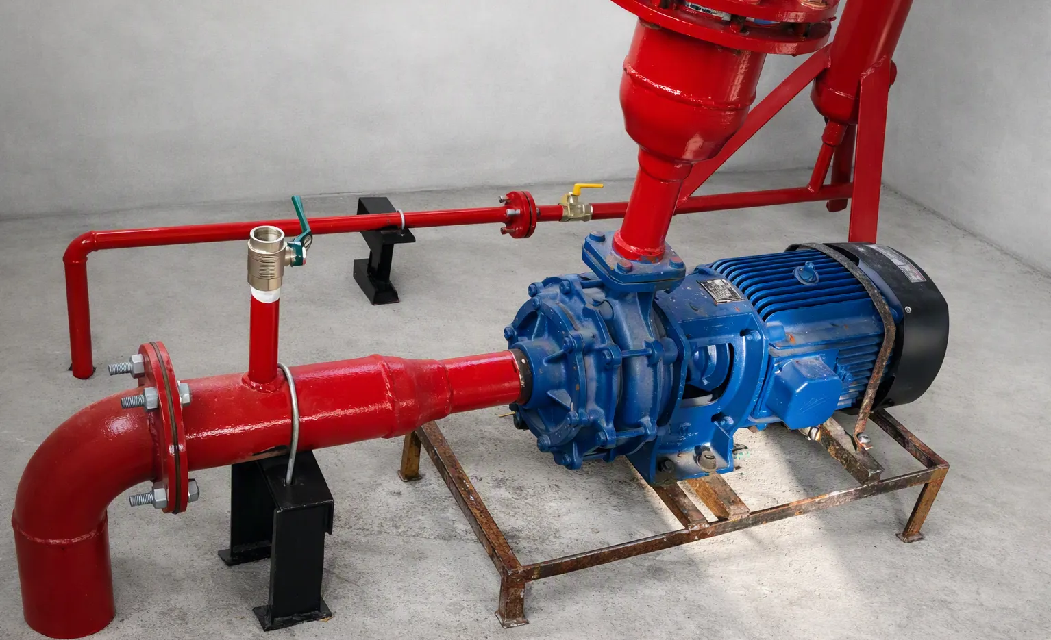 Fire Pump Assembly – Suction & Delivery Line Setup